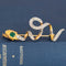 Antique serpent pin featuring old mine diamonds and engraved gold snake head