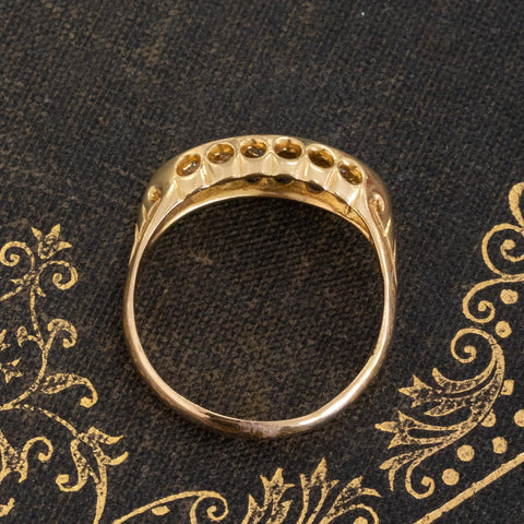 Antique Old European Cut Diamond 5-Stone Band, English