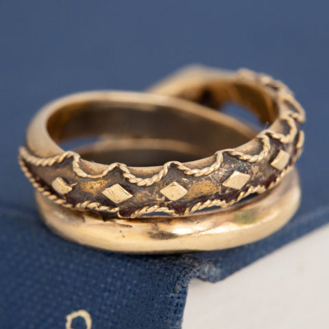 Antique Pearl Serpent Wrap Ring