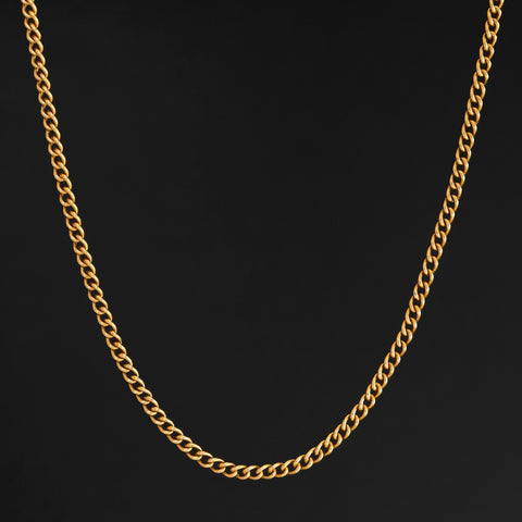Antique petite curb link chain necklace in 18kt yellow gold