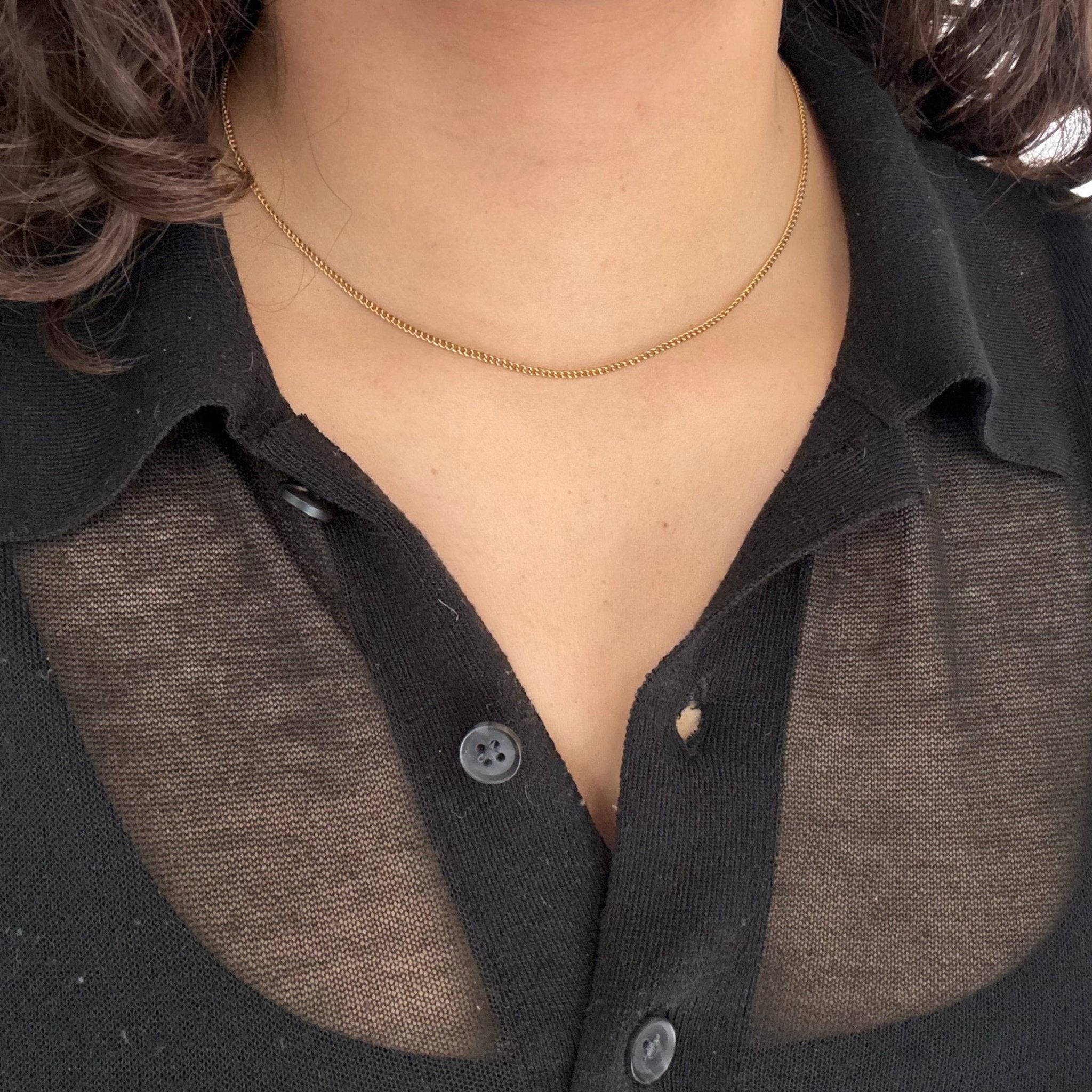 Antique Petite Curb Link Chain Necklace