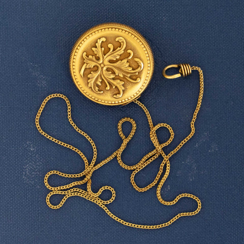 Antique Retractable Chain Pencil or Pince-Nez FOB brooch by Ketchum & MacDougall