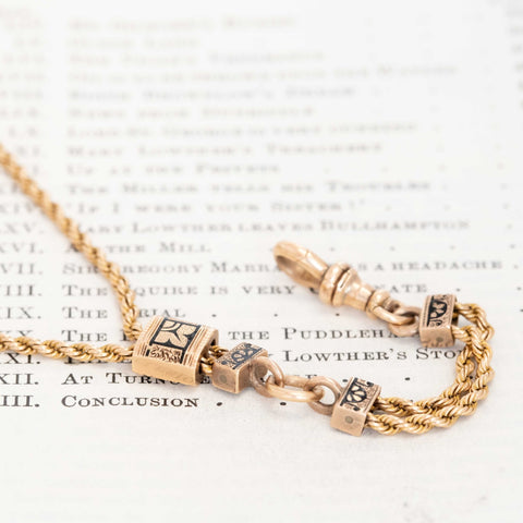 Antique Rope Slider Necklace