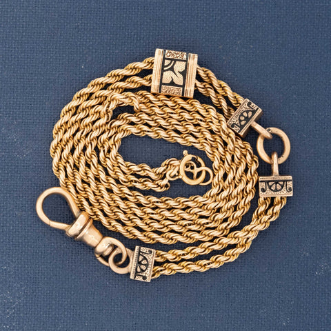 Antique Rope Slider Necklace
