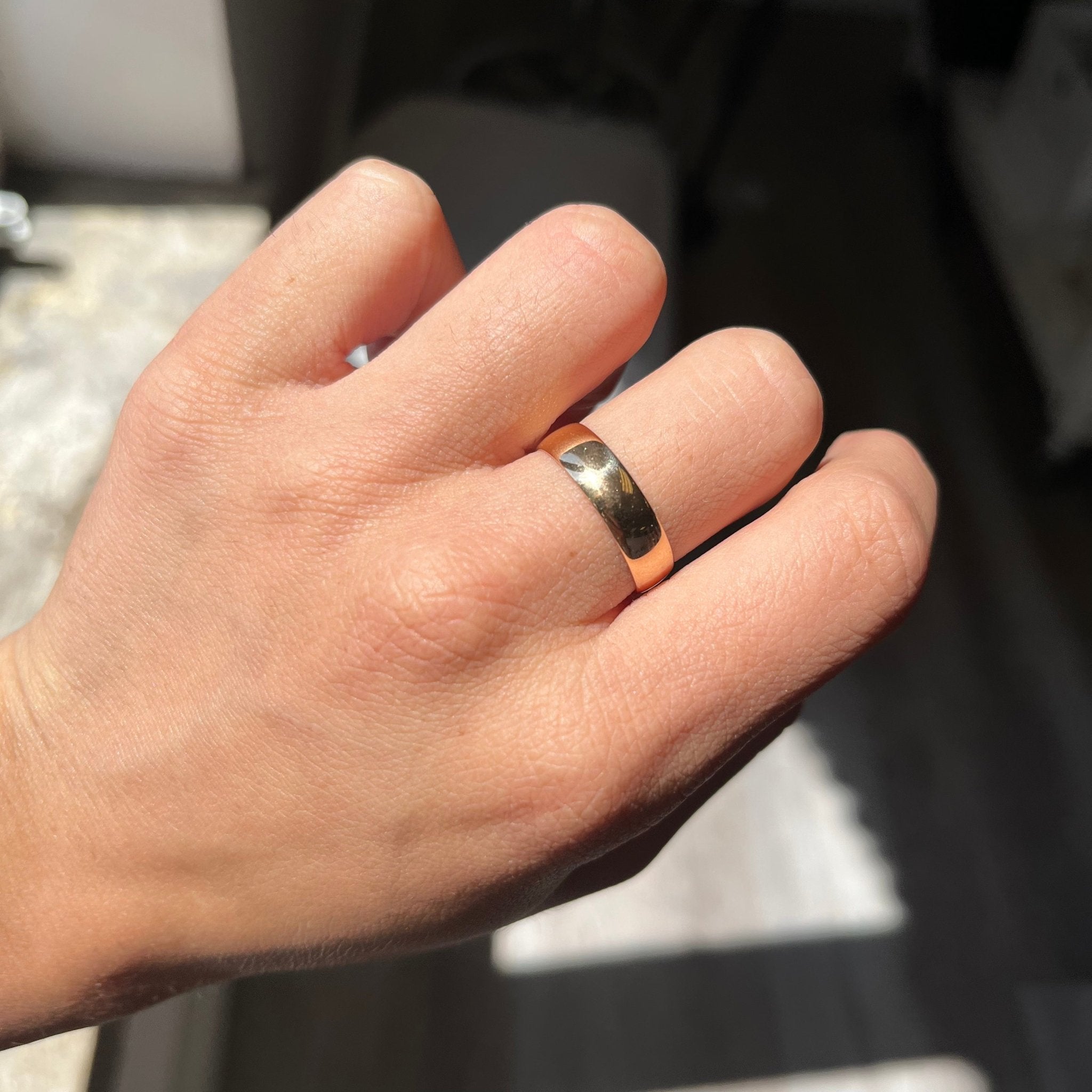 Antique Rose Gold Wedding Band, 5.20mm