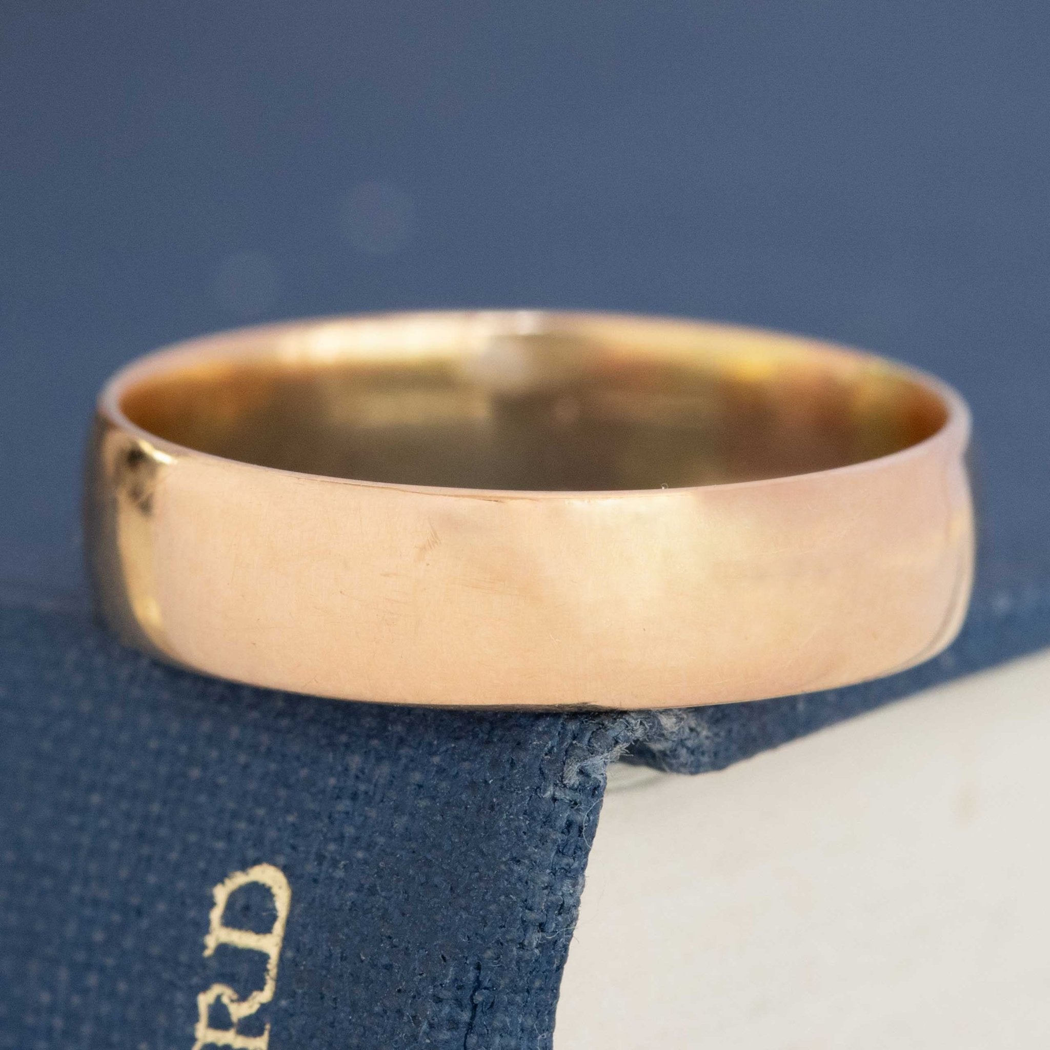 Antique Rose Gold Wedding Band, 5.20mm
