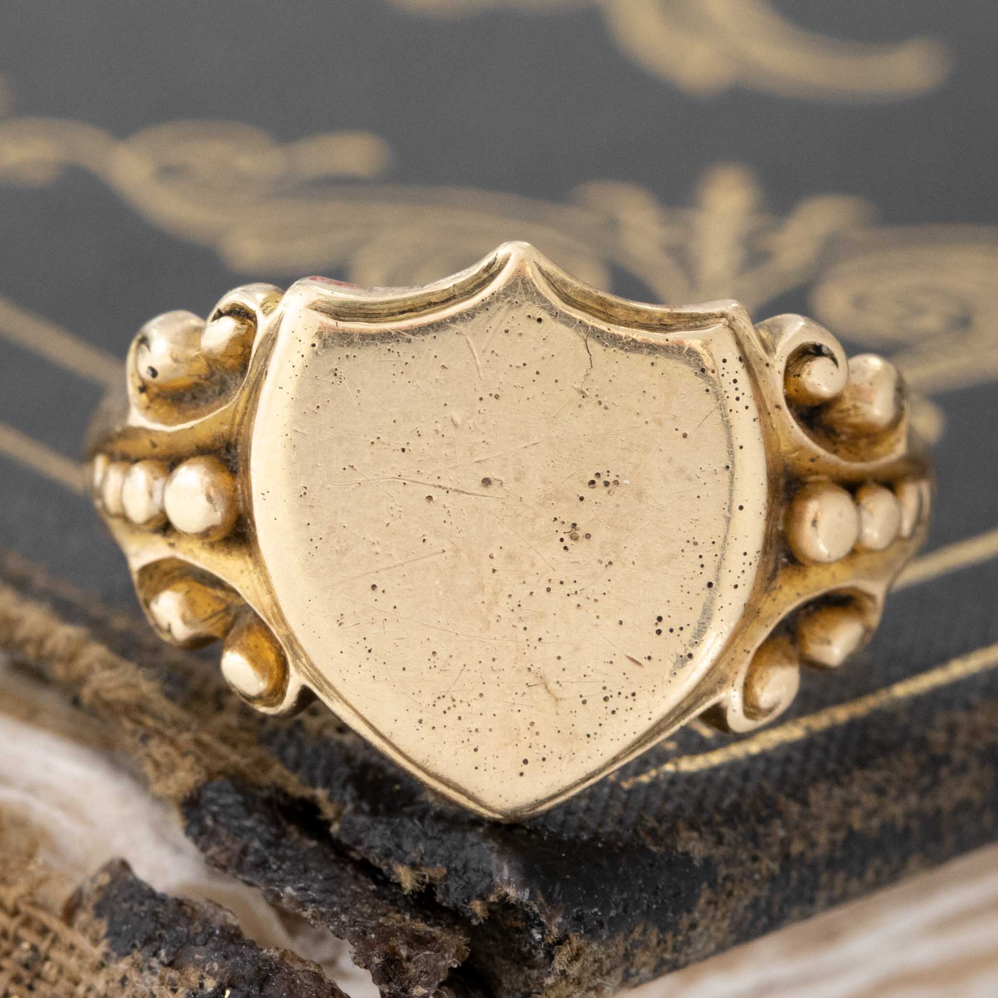 Antique Shield Signet Ring, English