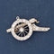 Vintage diamond cannon charm in platinum and gold