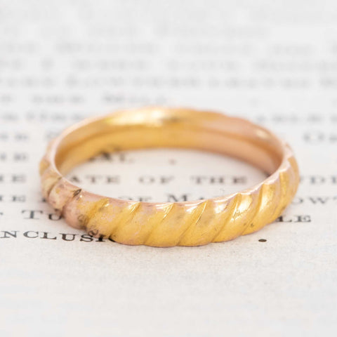 Antique Victorian Twist Wedding Band