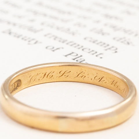 Antique Wedding Band, 3.4mm