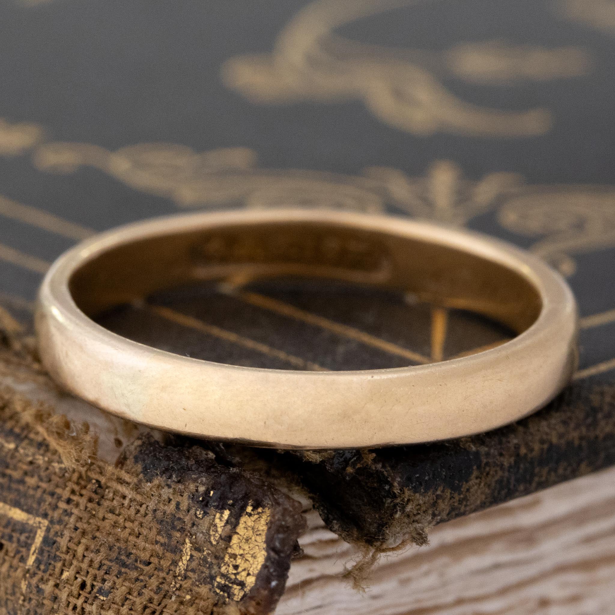 Antique Wedding Band, 3.4mm