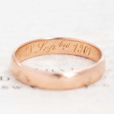 Antique Wedding Band, c. 1901