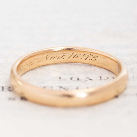 Antique Wedding Band, c. 1913