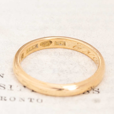 Antique Wedding Band, English, 2.9mm