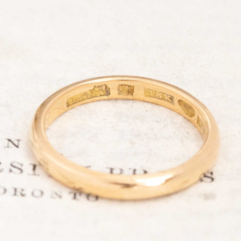 Antique Wedding Band, English, 2.9mm