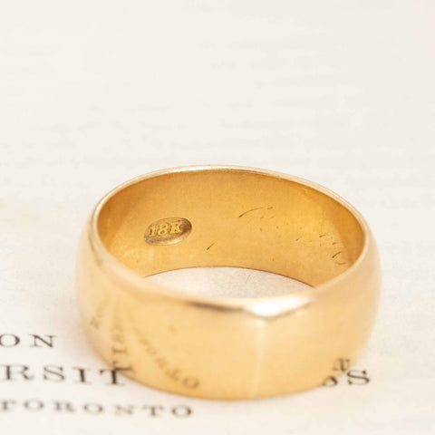 vintage and antique 18kt gold wedding band 