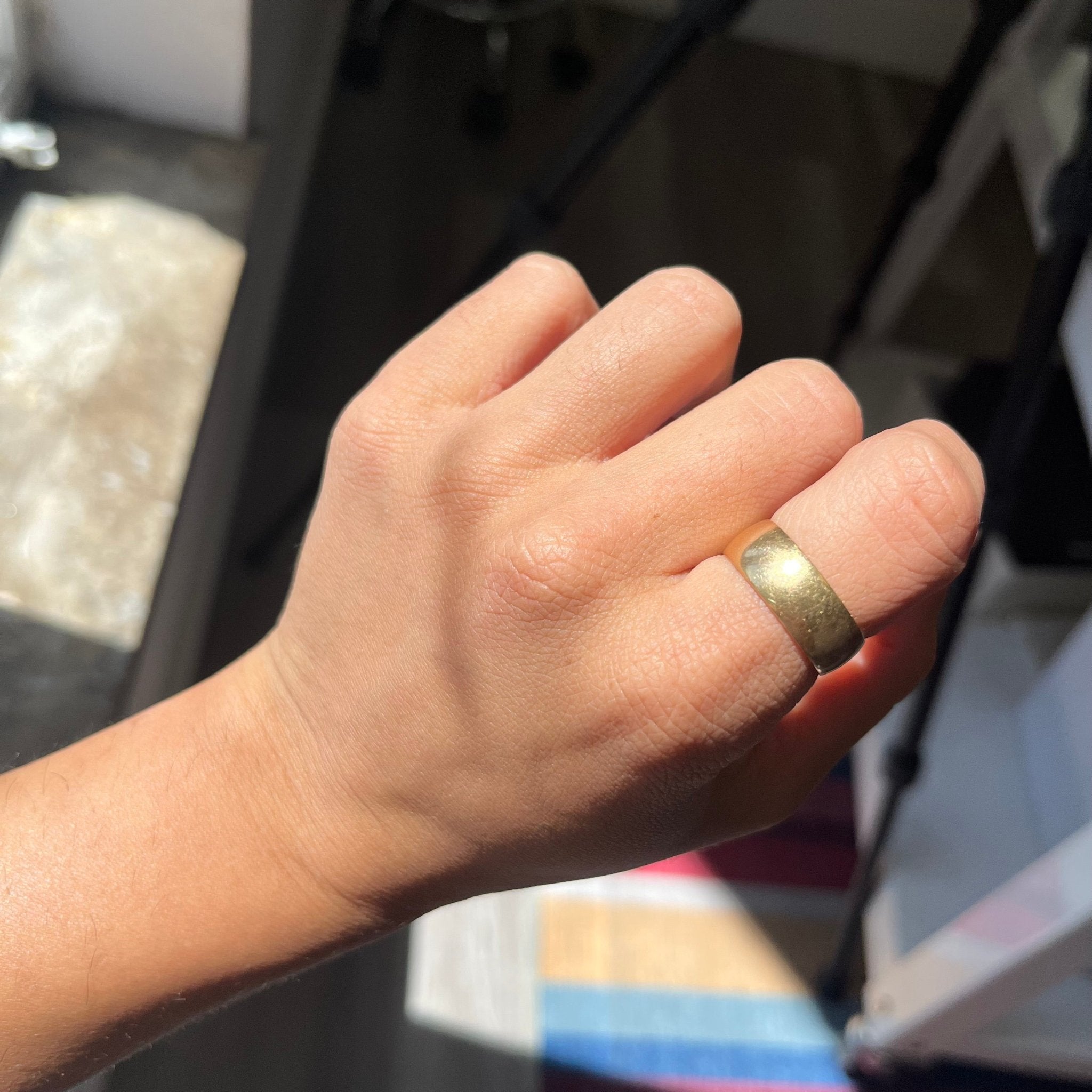 Antique Wide Wedding Band, 7.15mm