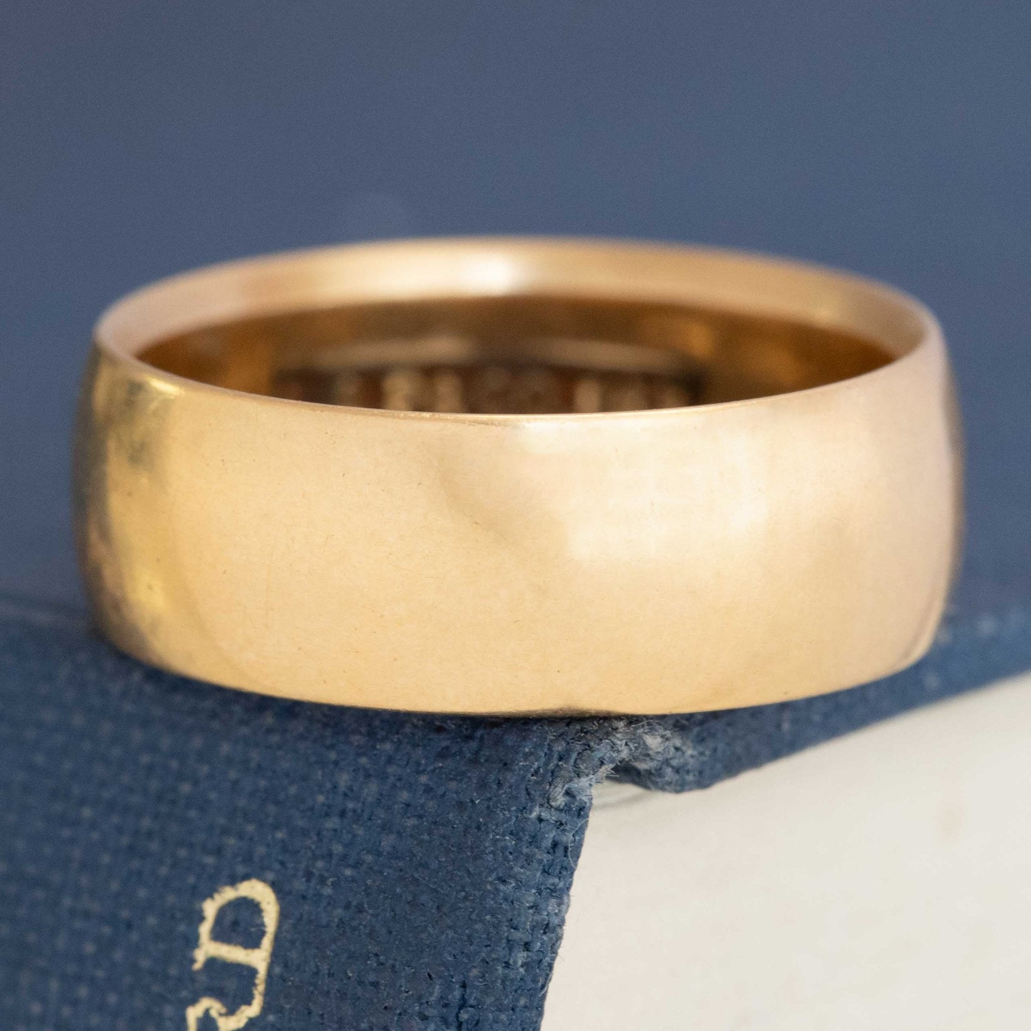 Antique Wide Wedding Band, 7.15mm