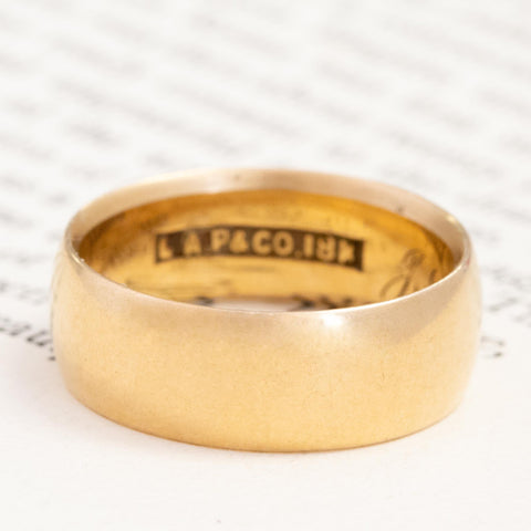 Antique Wide Wedding Band, 7.15mm