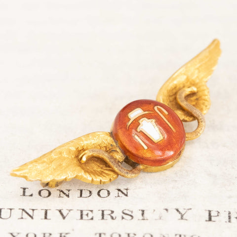 Antique Winged Serpent Brooch circa 1927