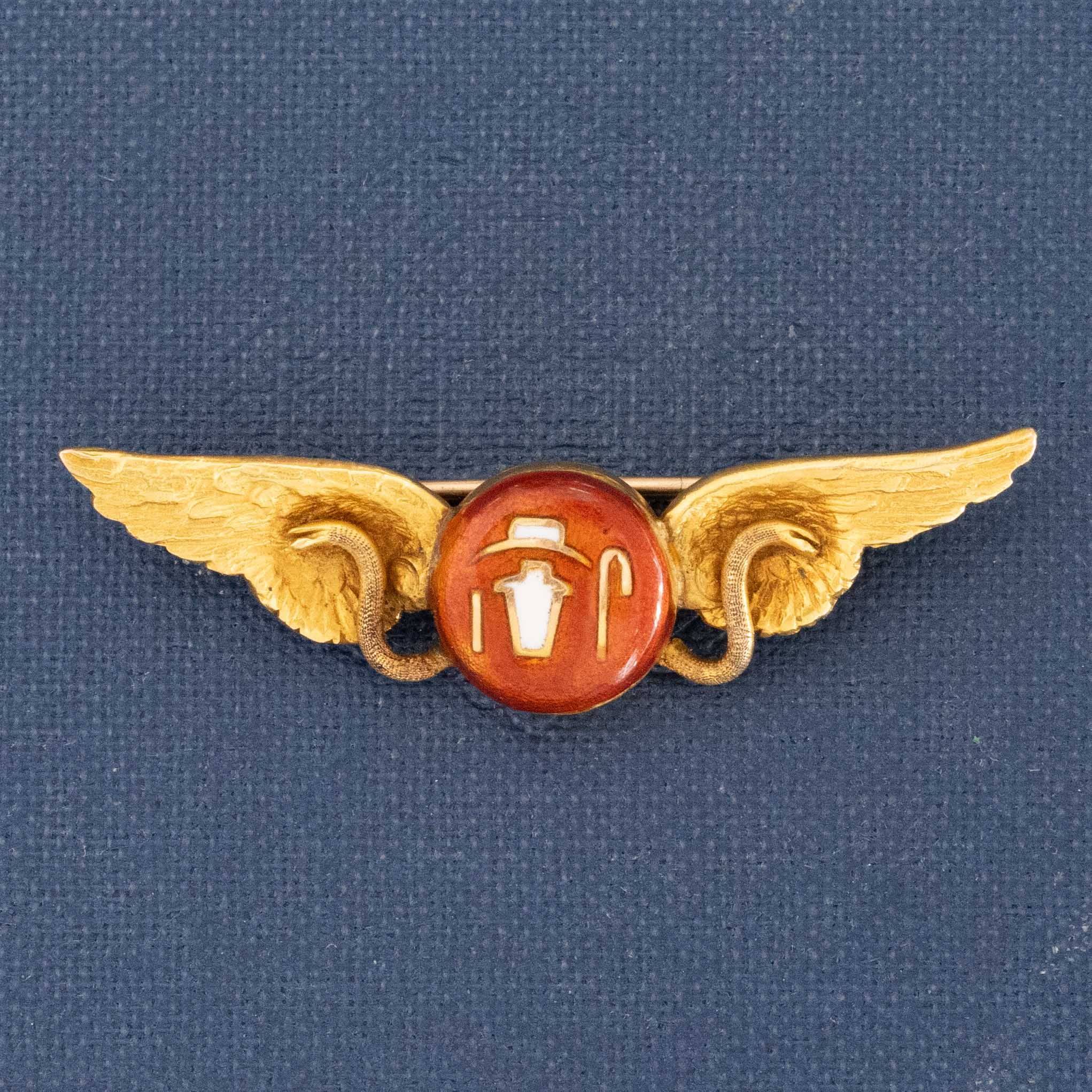 WInged serpent brooch