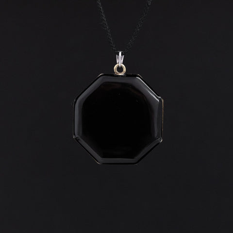 Art Deco Diamond and Enamel Locket