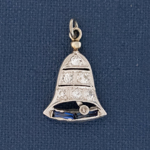 Art Deco Diamond Articulating Bell Charm