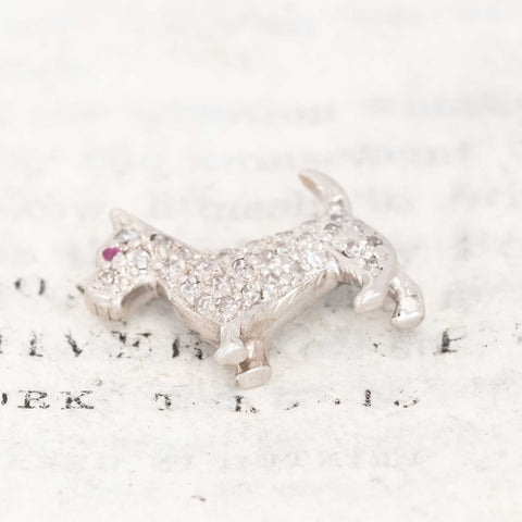 Art Deco Diamond Dog Charm, by Cartier