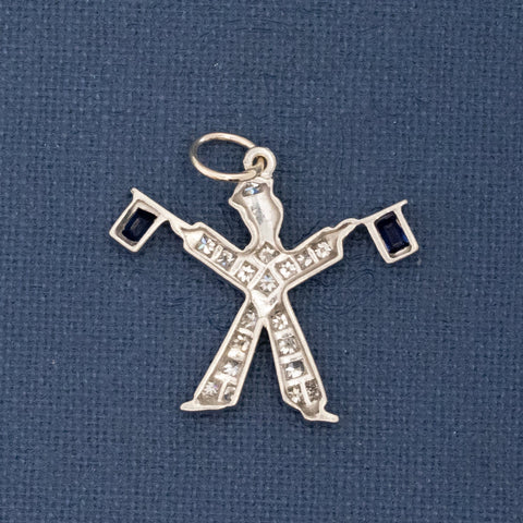 Art Deco Diamond Flagman Charm