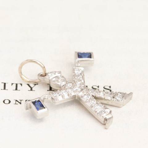 Art Deco Diamond Flagman Charm