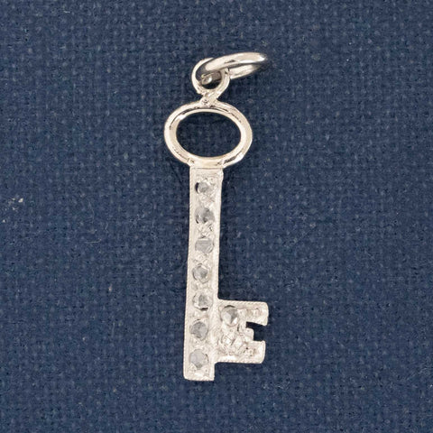 Art Deco Diamond Key Charm