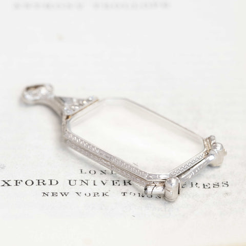 Art Deco Diamond Opera Lorgnette Folding Glasses