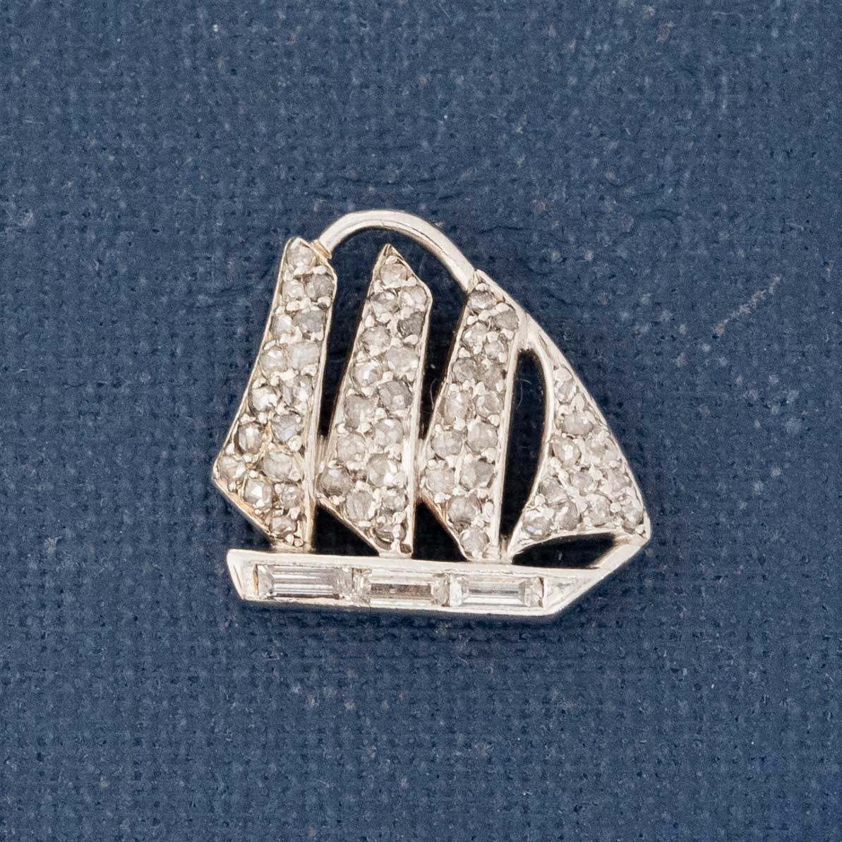 Art Deco Diamond Sailboat Charm, by Cartier