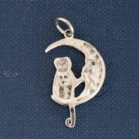 Art Deco Monkey on the Moon Charm