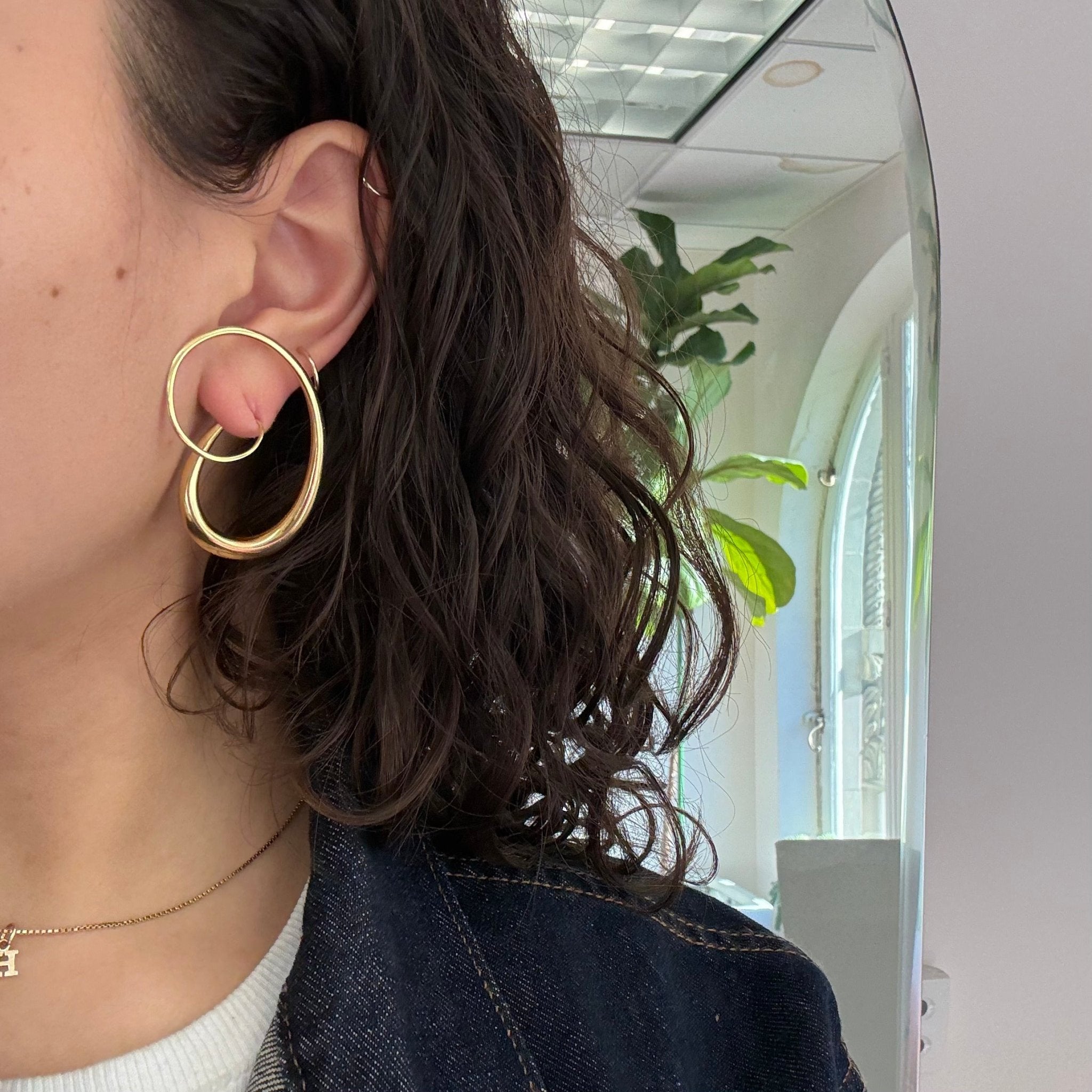 Baroque Hoop Earrings, by Michael Good