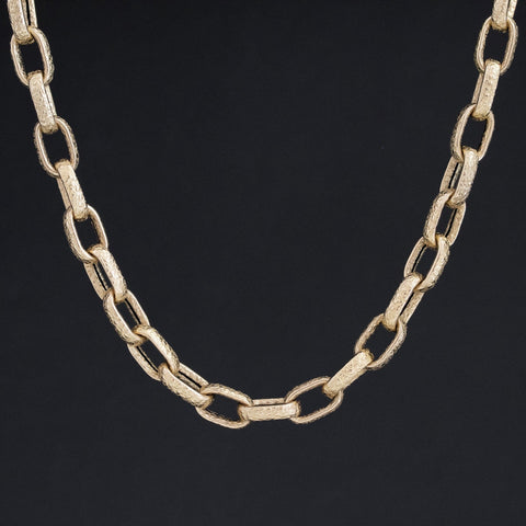Chunky Paperclip Chain, 14kt Yellow Gold 17"