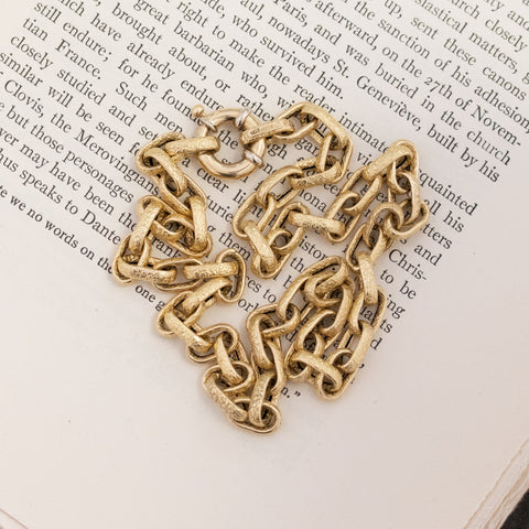 Chunky Paperclip Chain, 14kt Yellow Gold 17"