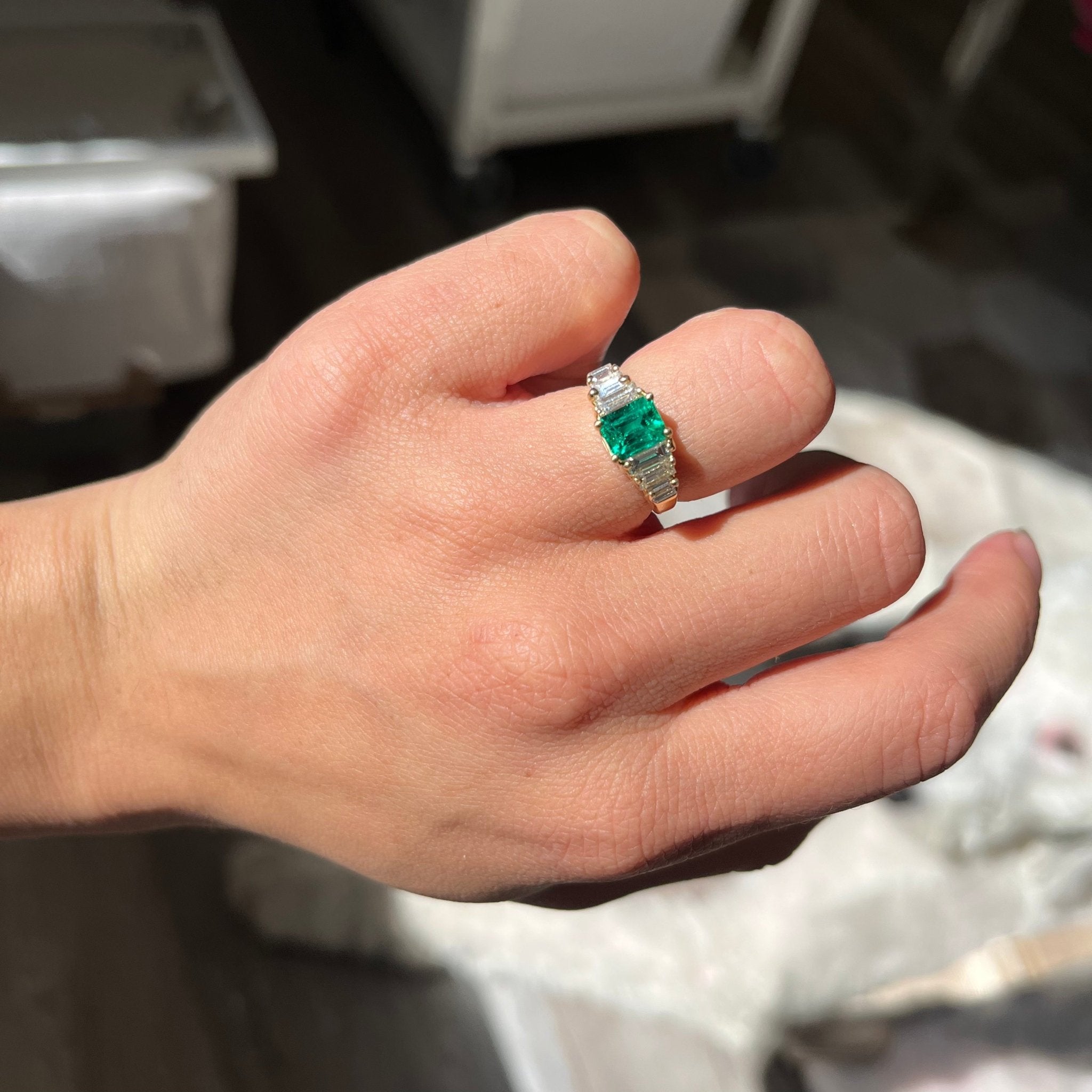 Colombian Emerald & Diamond Ring, AGL Minor