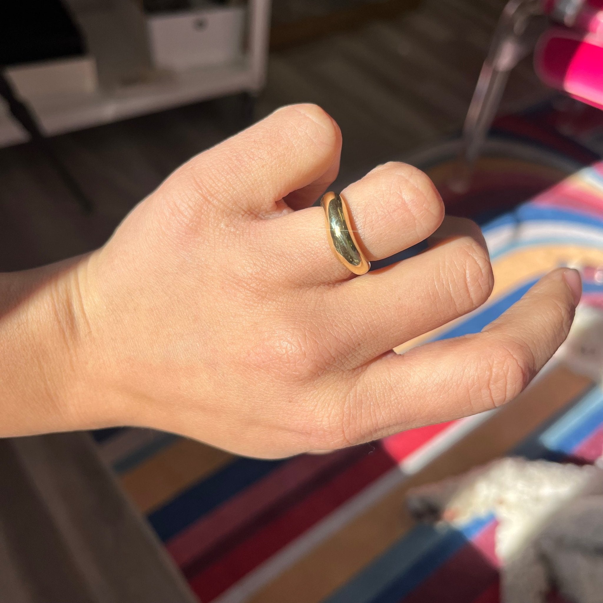 Curved "Arc" Gold Band
