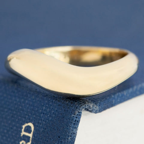 Curved "Arc" Gold Band