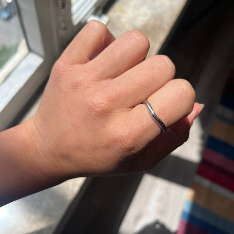 Curved Platinum Band, by Bvlgari