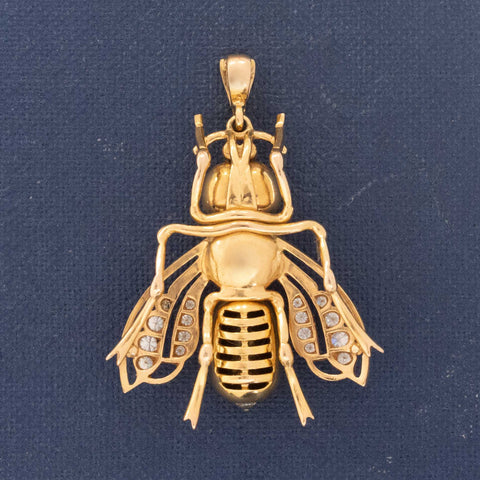 Diamond Bumble Bee Pendant