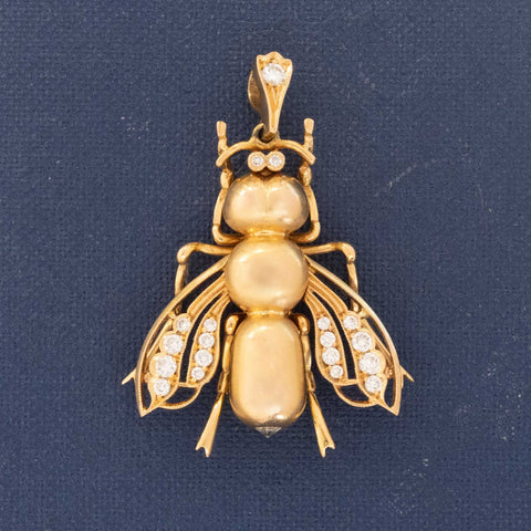 Diamond Bumble Bee Pendant