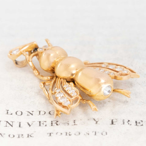 Diamond Bumble Bee Pendant