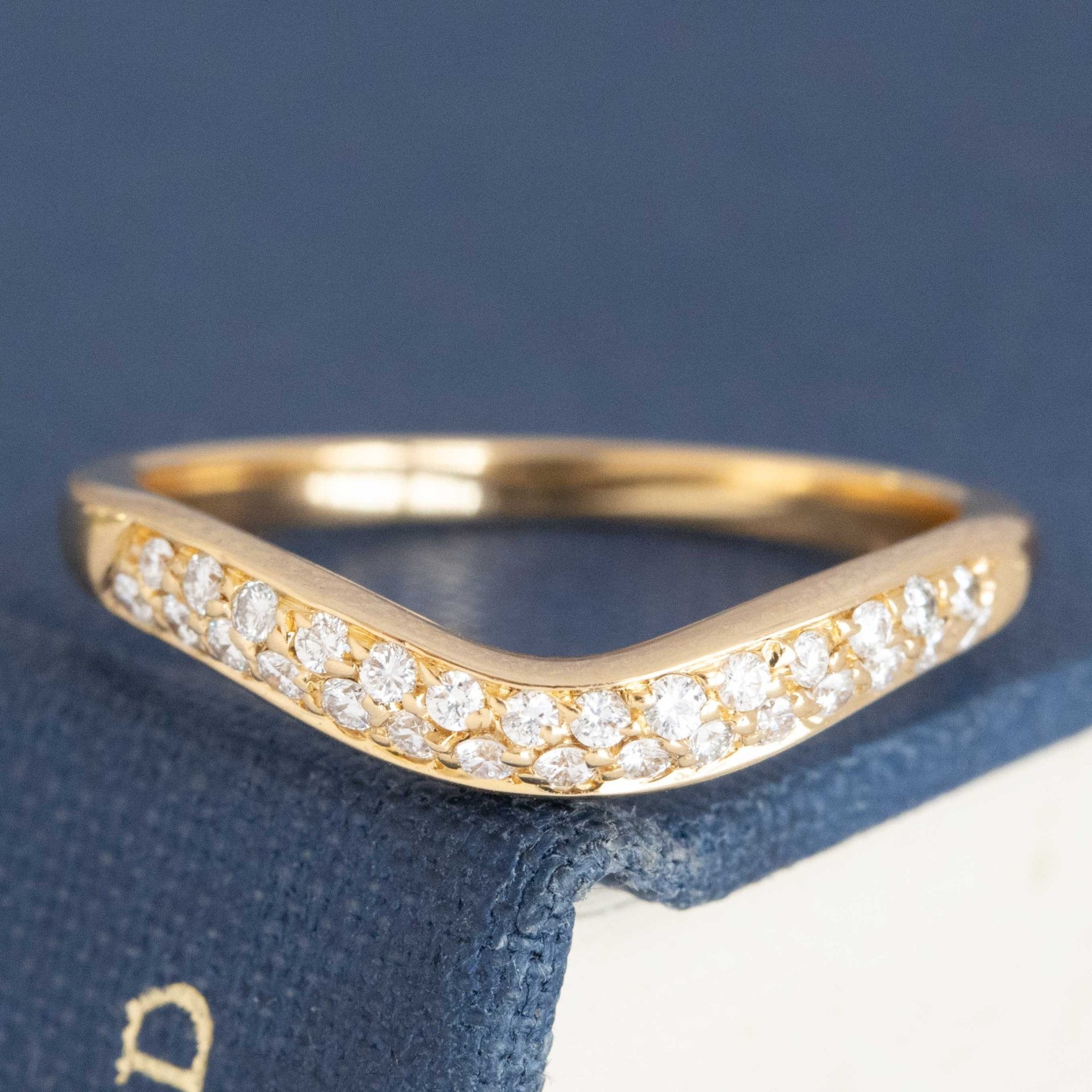 Vintage Diamond Curved Band by Bvlgari