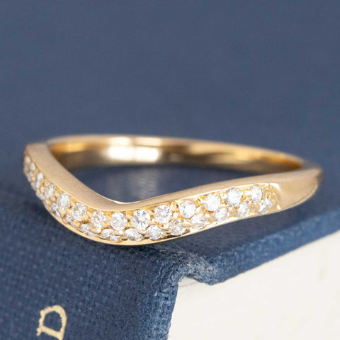 Vintage Diamond Curved Band by Bvlgari