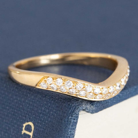 Vintage Diamond Curved Band by Bvlgari