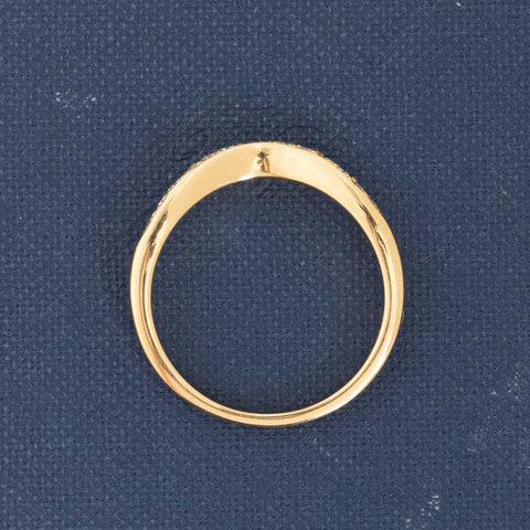 Vintage Diamond Curved Band by Bvlgari