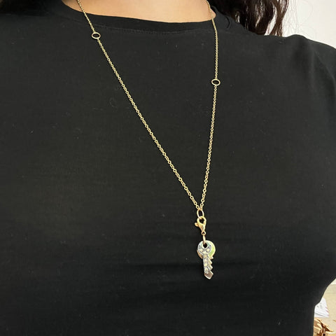 Diamond & Gold Keys Pendant by Marroni