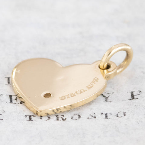 Diamond Heart MOM Charm by Tiffany and Co